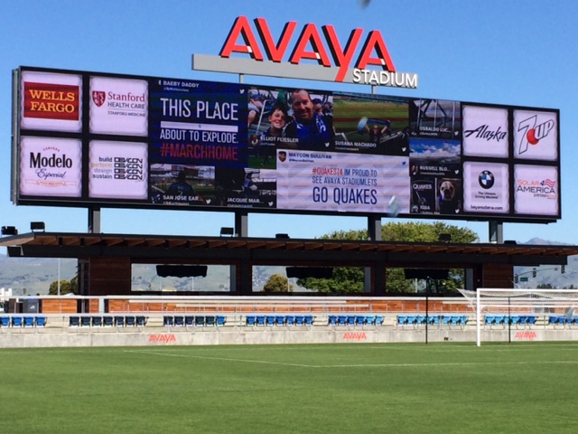Avaya Soccer Stadium Scoreboard Sign San Jose