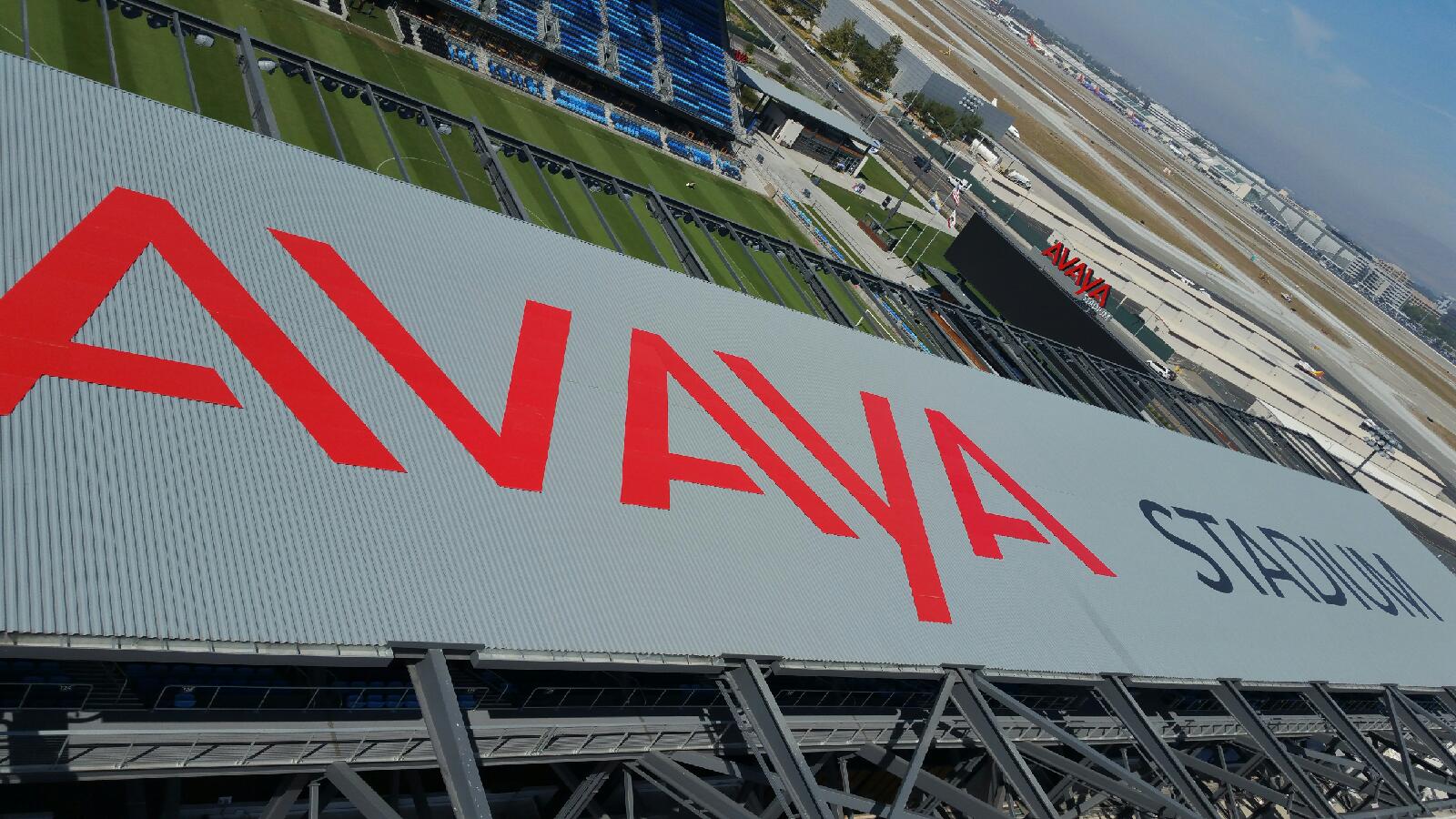 Avaya Soccer Stadium Roof Top Sign San Jose